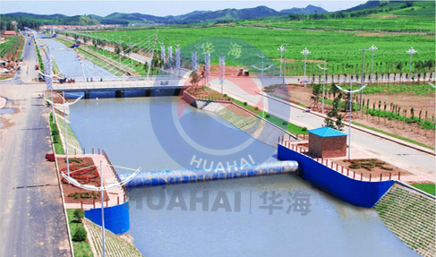 橡膠壩充漲過流狀態(tài)